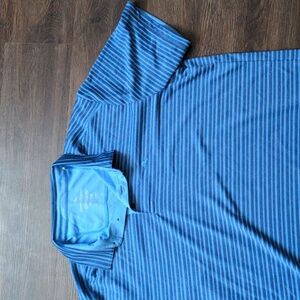 Tommy Bahama ISLANDZONE Mens Size XXL Blue Striped Polo